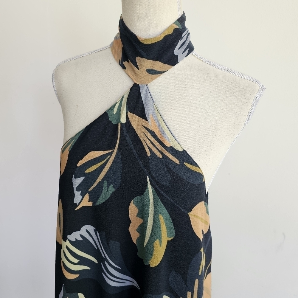 Amanda Uprichard "Queens" Tropical Halter Dress - Picture 4 of 10